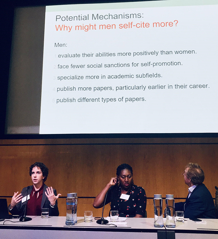 Assistant Professor Molly M. King was invited to London in September 2019 to present her research at a session on diversity and inequality in academic careers.