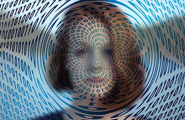 women with distorted data on her face  image link to story