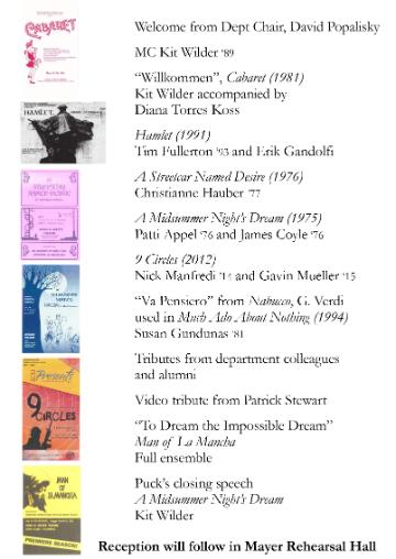 Fred Tollini SJ” event program with list of activities and times.