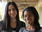 Two women smiling at the Miller Center. image link to story