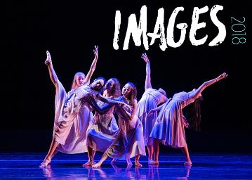 Dancers in colorful costumes under IMAGES text on a black background.