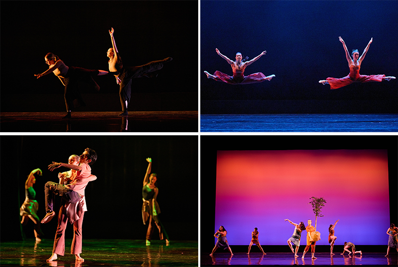 Collage of 4 modern dances