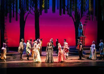 Into the Woods cast in an ensemble number