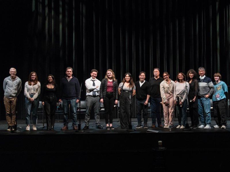 A group shot of all the participants of the A Seat at the Table reading image link to story