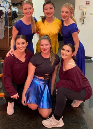 Rehearsal photo of students in the Choreographer's Gallery 2019