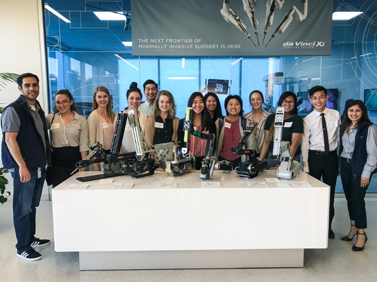 Student summer internships - Da Vinci Surgical Systems Company Tour Group Photo Link to file