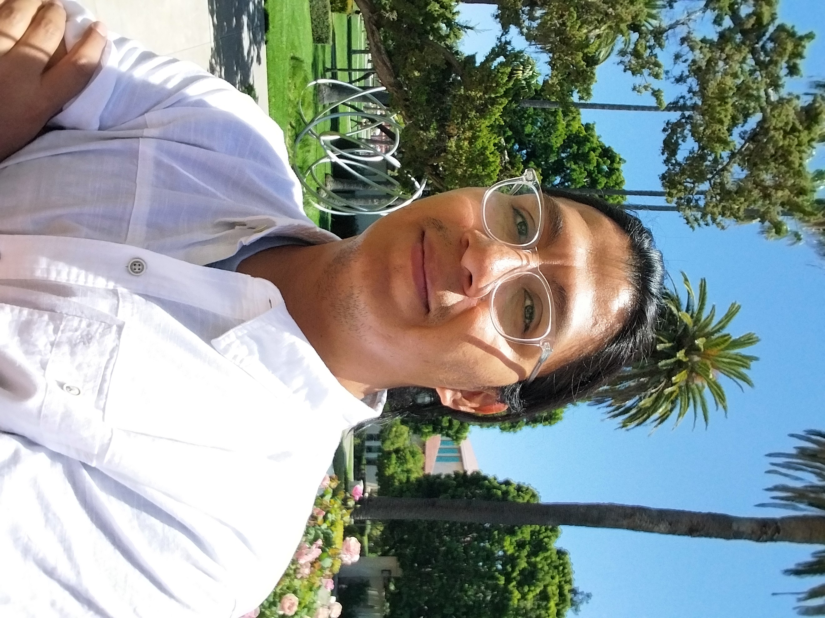 Photograph of person facing camera