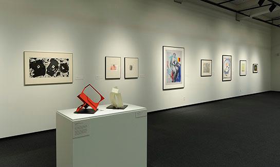 Installation view of Building Forward/Looking Back.