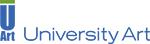 University Art logo with large letter U in blue with green bar across it with the word Art in below below, as well as full name in blue