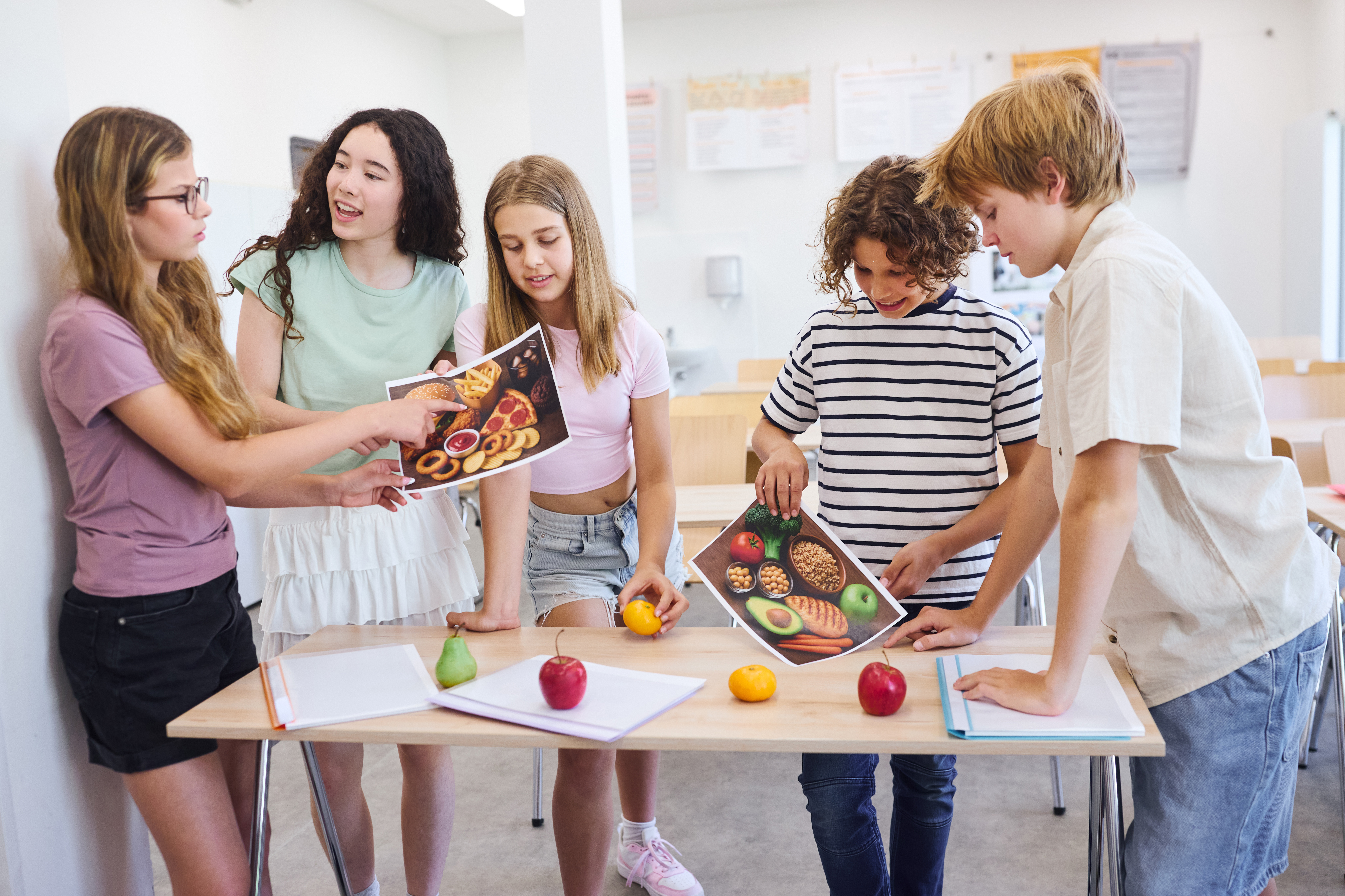 teenagers in classroom