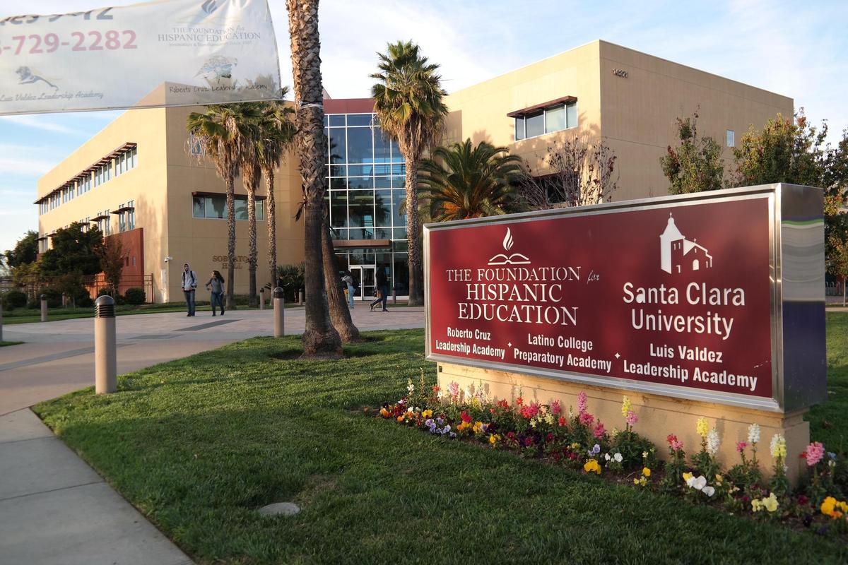 Front view of the Foundation for Hispanic Education in San Jose. image link to story