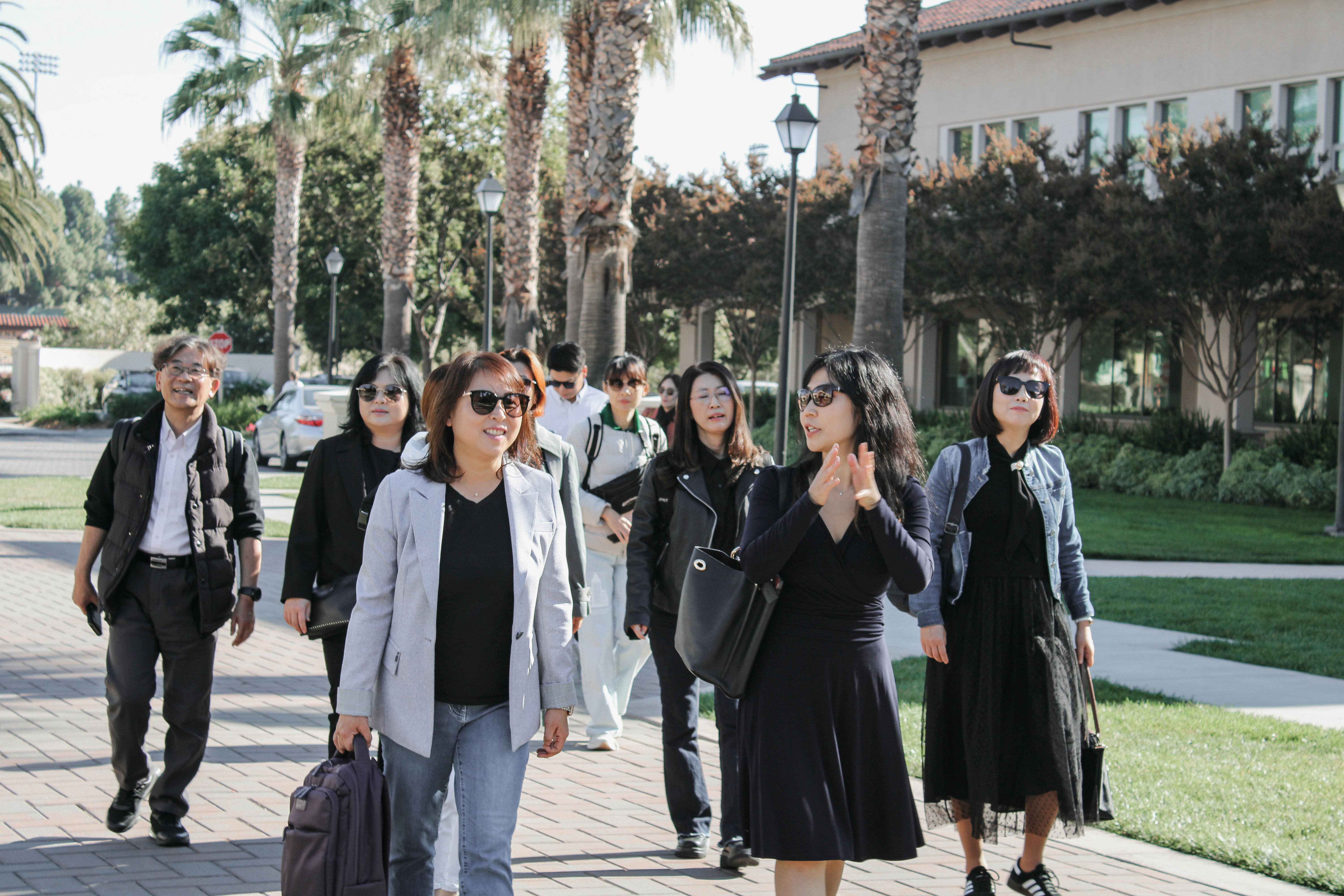 Dr. Kim kicked off the day by leading the educators on a campus tour.