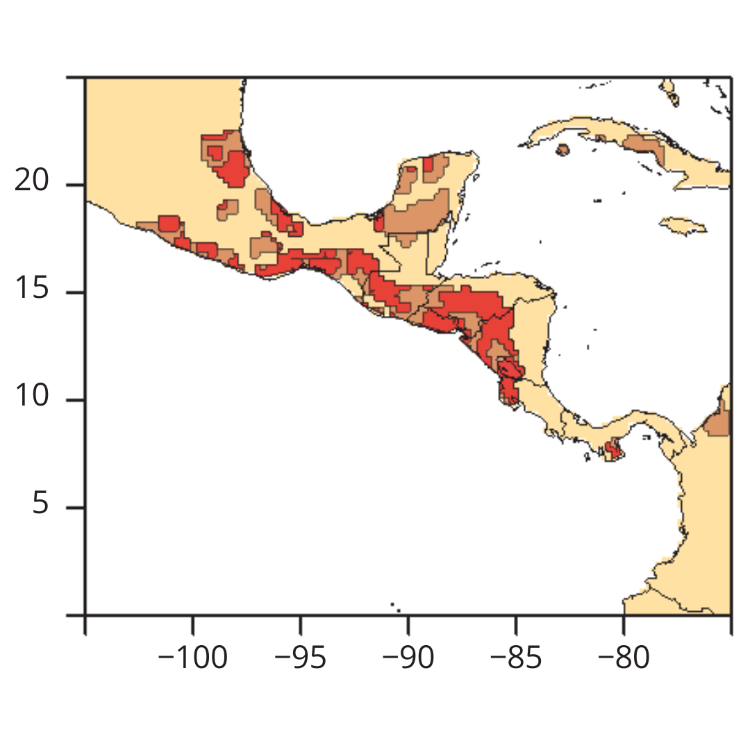 Vulnerable Regions in Central America Affected by Climate Change 