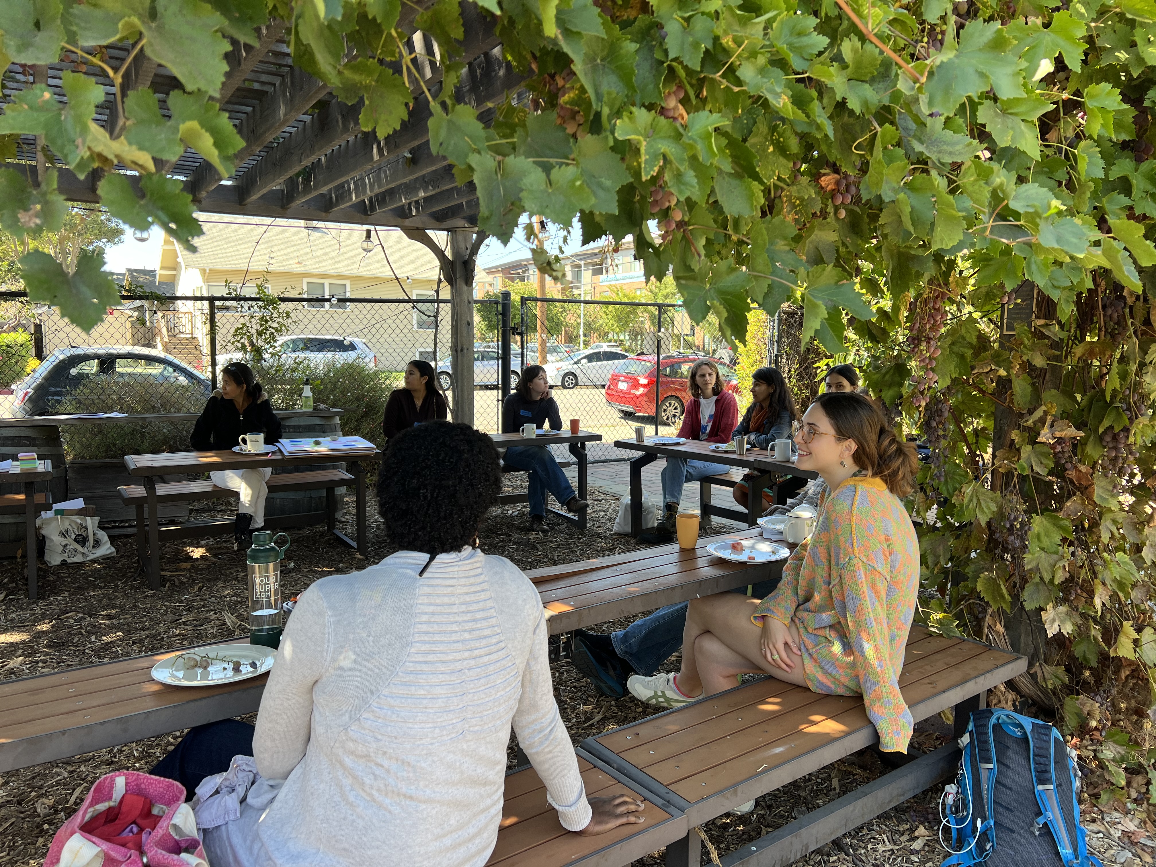 South Bay Food Justice Collaborative members gathered in Forge Garden