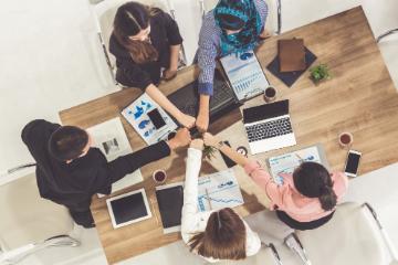 Diversity workplace and corporate people working.