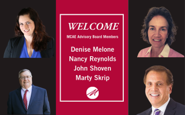 New Markkula Center for Applied Ethics Advisory Board Members Marty Skrip, Nancy Reynolds, Denise Melone, John Shoven