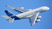 Airbus in a blue sky