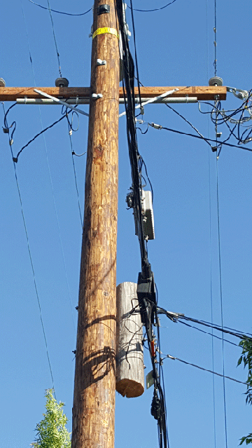 San Jose CA utility pole with 