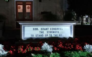Church sign in front of the Methodist Church Building in Washington DC, Capitol Hill. User:ᖷᖴ/CC-BY-SA-4.0