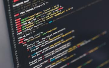 computer screen displaying lines of code