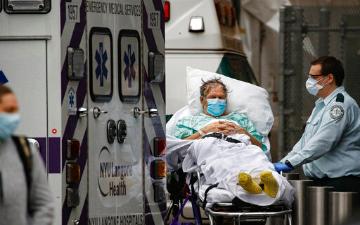 patient in a medical triage facility