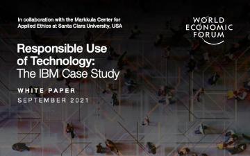 Responsible Use of Technology: The IBM Case Study cover with abstract background.