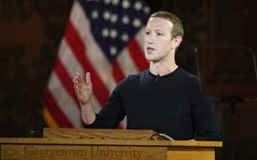 Mark Zuckerberg speaking at Georgetown University