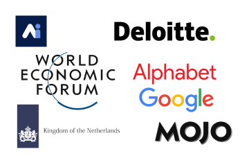Ethics Center Consultation Logos of companies for which the Ethics Center provides consultation: Deloitte, Alphabet, Google, Mojo, World Economic Forum, Kingdom of the Netherlands