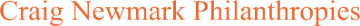 Craig Newmark Philanthropies Logo Orange