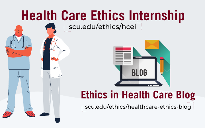 promotional graphic for health care ethics internship 