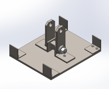 3D model of the Compression Plate subsystem. Authored by L. Isaac Marcia.