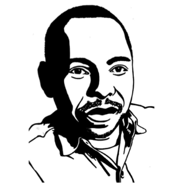 Drawing of Ken Saro-Wiwa image link to story