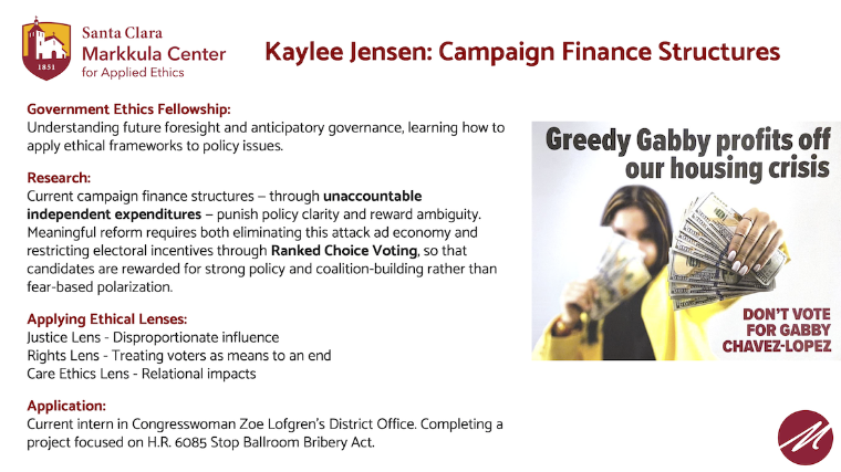 Summary of research conducted by Kaylee Jenson on the topic of Campaign Finance Structures. 