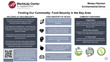 Morayo Kamson’s slide talking about food security in the Bay Area.