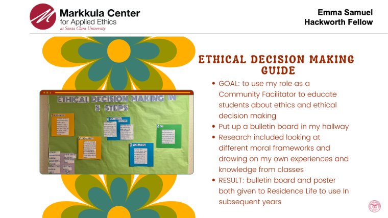Ethical Decision Making Guide: Emma Samuel 