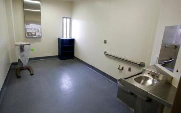 This 2013 AP Photos file photo shows a secure patient treatment room in a housing unit at the California Correctional Health Care Facility in Stockton, California.