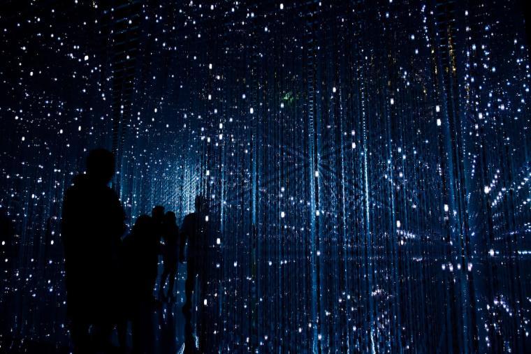 People at the Future World @ ArtScience museum