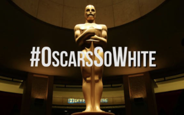 Viral Twitter hashtag coined by April Reign following the 87th Academy Awards, photo courtesy of the LA Times.