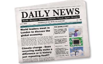 Daily Newspaper Mock up with fake articles by RTimages via Adobe Stock. image link to story