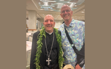 David DeCosse and Bishop Michael T.T. Castori, S.J. image link to story