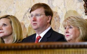 Then Lt. Gov Tate Reeves, Tuesday, Jan. 15, 2019, in House Chambers at the Capitol in Jackson, Miss. Rogelio V. Solis/AP Photo