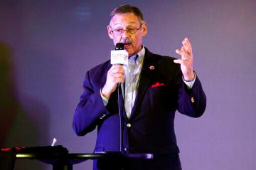Rep. Mark Finchem, of Arizona, speaks during an election rally in Richmond, Va., on Oct. 13, 2021.  AP Photo, Steve Helber, File image link to story