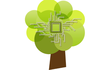 Graphic of a tree with a circuit on it. Image credit: Gerd Altmann / Pixabay