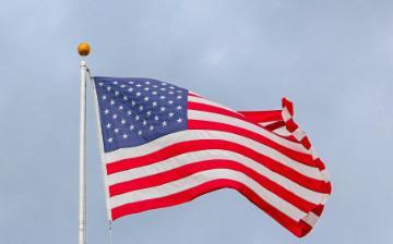 United States of America Flag on display