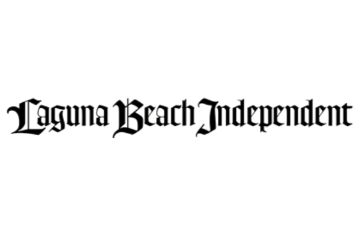 Laguna Beach Independent text in black Gothic font. image link to story