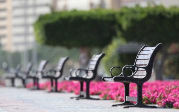 empty park benches