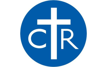 CTR letters and cross on blue circle background image link to story
