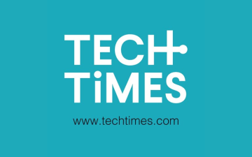 Words Tech Times in white lettering and the URL for techtimes(dot)com website.