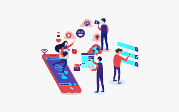 people surrounded by phones and social media messages image link to story