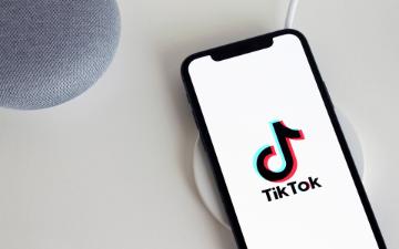 a smartphone displaying the TikTok app image link to story